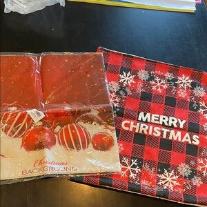 Merry Christmas Red and Black Plaid pillow covers set of 2
